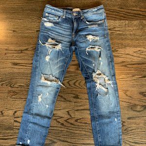 Zara Distressed Boyfriend Jeans